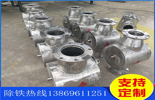 水泥廠(chǎng)管道除鐵器，重慶水泥管道除鐵器廠(chǎng)家_重慶水泥管道除鐵器廠(chǎng)家應用生產(chǎn)安裝示意圖型12000高斯_工作原理